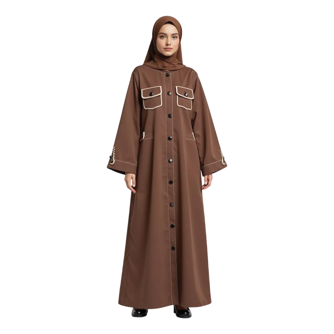 The Sienna Trench Utility Abaya